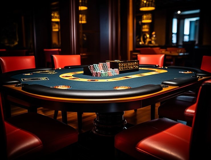 Fitur chat memungkinkan Anda berinteraksi dengan dealer dan pemain lain Area chat dan interaksi pemain di meja Texas Hold'em Bonus agen77